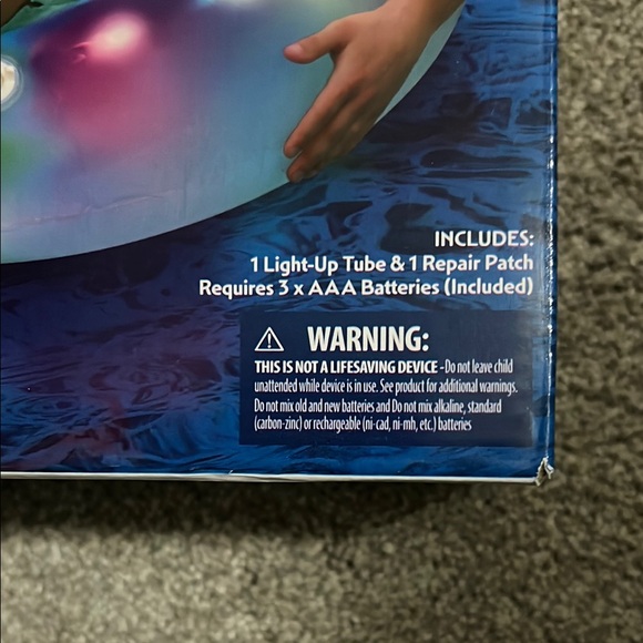 Bluescape LED Light-Up Pool Tube / Pool Float - Over 3ft wide - Up to 220lbs - Picture 9 of 9